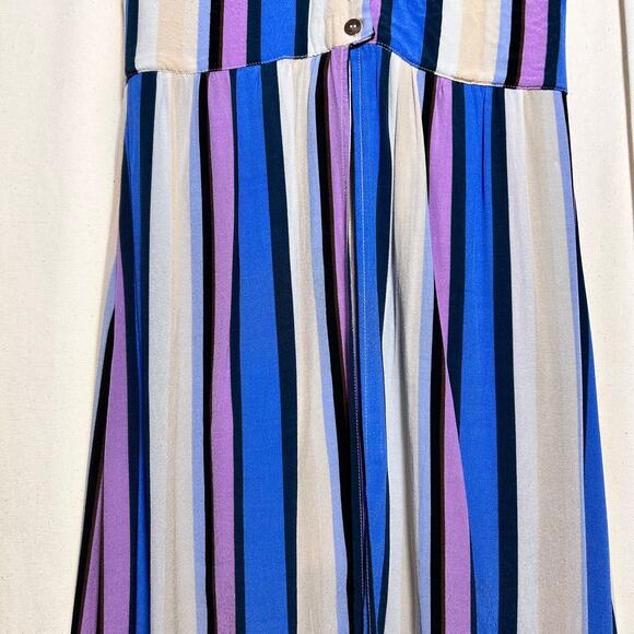 ASTR the Label Women's Periwinkle Multi-Stripe Jumpsuit Romper Dress Size XS - Picture 7 of 16
